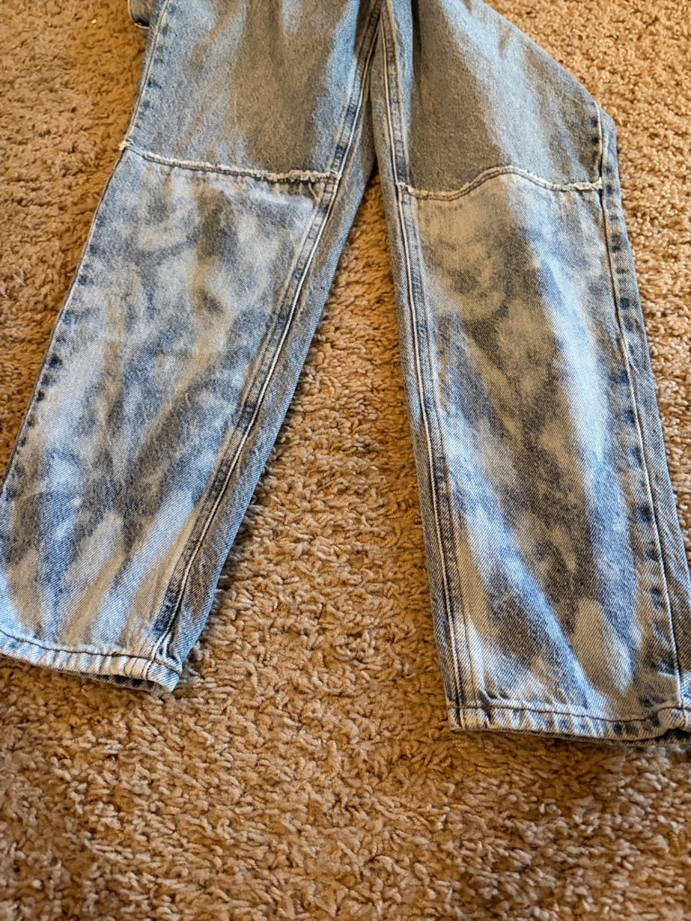 PacSun Light Blue Ultra High-Rise Slim Denim Jeans Acid Wash Lower Legs Size 27 - Picture 9 of 9